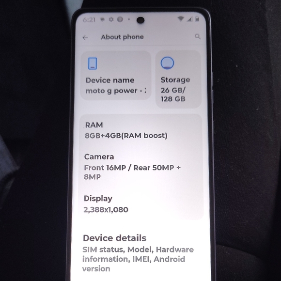 Motorola Moto G Power Smartphone - Black